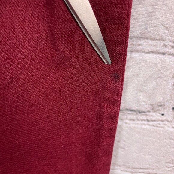 Eileen Fisher Organic Cotton Denim Straight Ankle Jeans Slim Fit Red - Picture 12 of 12